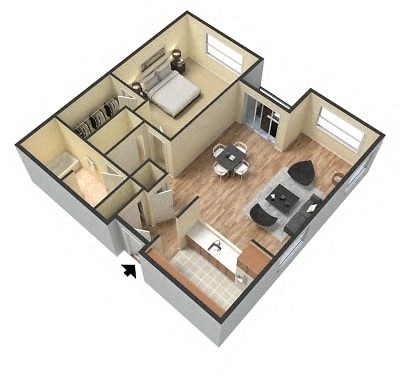 The Douglas Apartments Marshall A2 Floor Plan